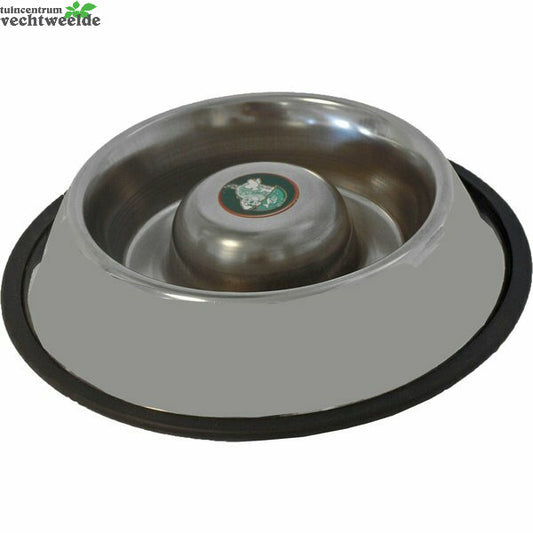 Slow Feed Hondebak Rvs 23cm