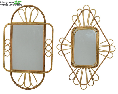 Decoris Spiegel Rotan L72b120h2.2cm Per Stuk