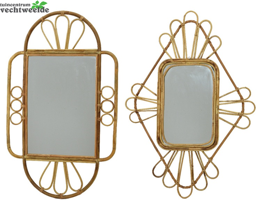 Decoris Spiegel Rotan L72b120h2.2cm Per Stuk