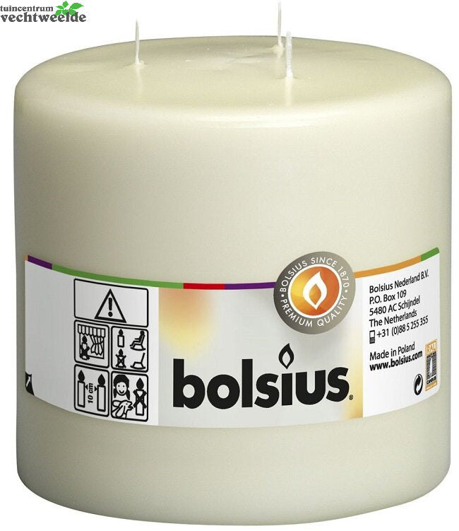 Bolsius Mammoetkaars 3 Lonten 150/150 Ivoor