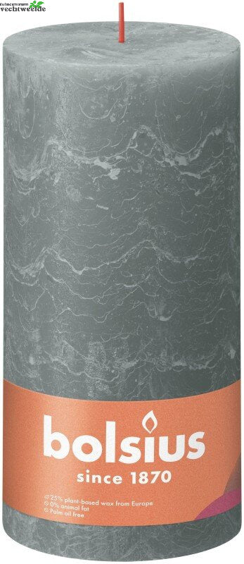Bolsius Stompkaars Rustiek Shine D10h20 Eucalyptus Green