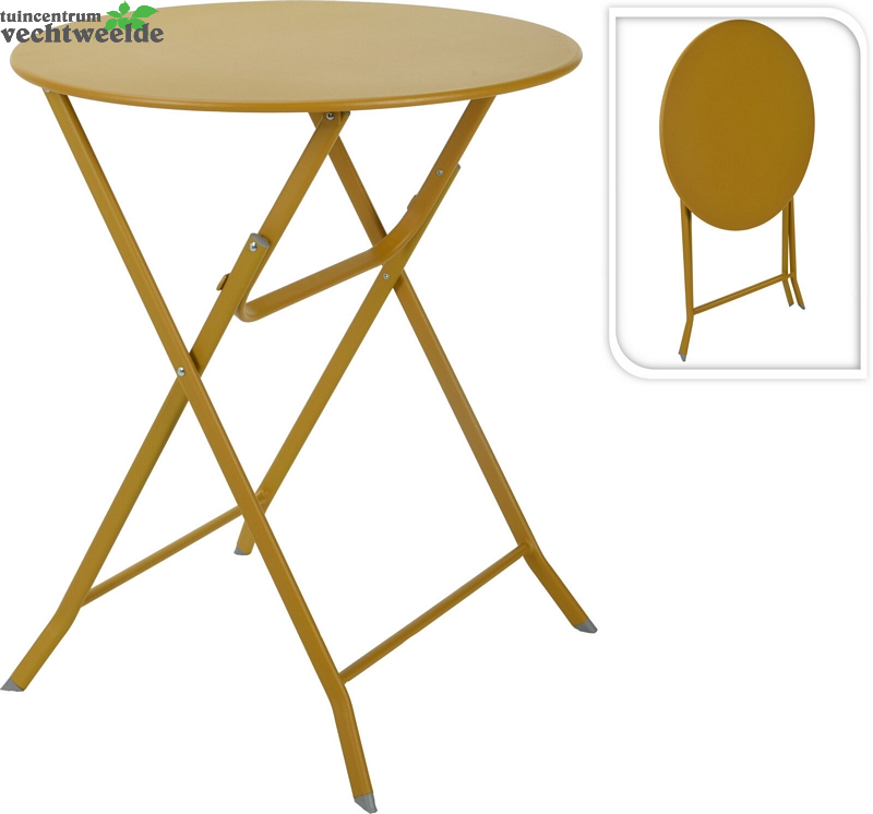 TAFEL VOUWBAAR DIA60CM MOSTERD