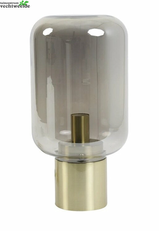  Tafellamp Glas D22h52cm Brons