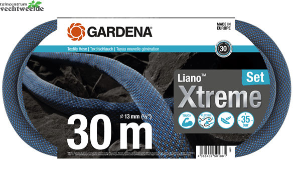 Gardena Textielslang Lianoa Xtreme 30m Set