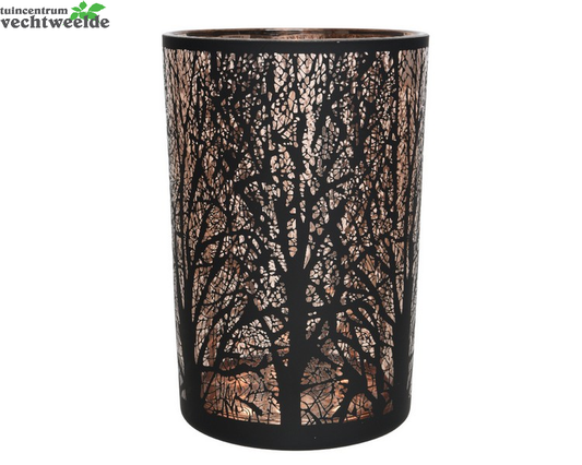 Decoris Theel.glas Laser Boom D12h18cm Zwrt