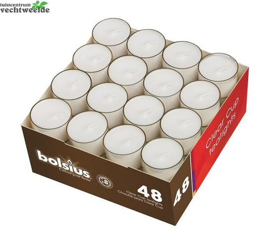 Bolsius Theelicht 8u Wit 48st