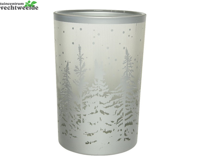 Decoris Theelichthouder Glas D12h18cm Zlvr