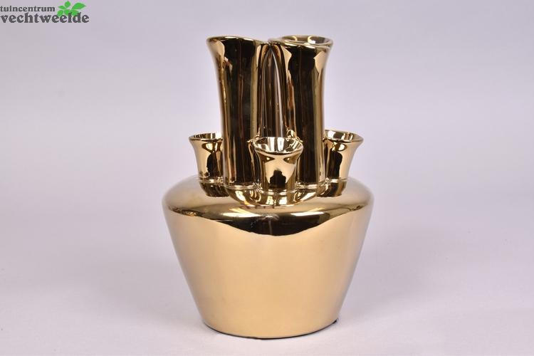  TUBA VAAS SHINY GOLD 18X18X24CM