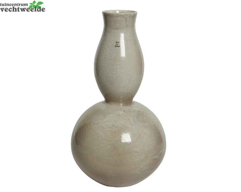 Decoris Vaas Aardewerk D14.5h45cm Zilver
