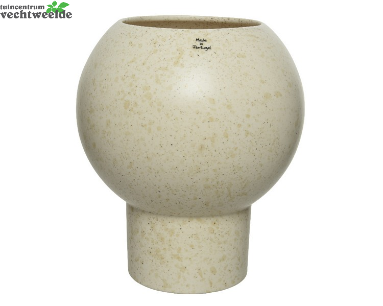 Decoris Vaas Aardewerk D22h25.50cm Wit