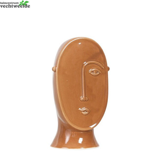  Vaas Face L11.5b8h20cm Oker - Mica