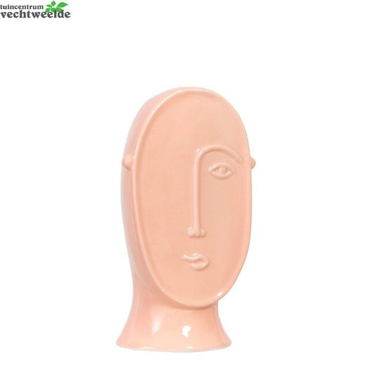  Vaas Face L11.5b8h20cm Roze - Mica