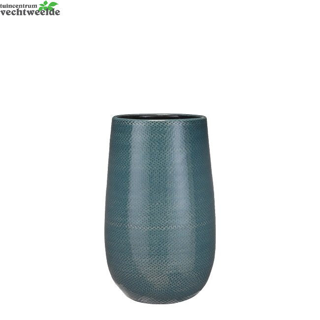  Vaas Gabriel D21h35cm Blauw - Mica