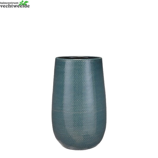  Vaas Gabriel D21h35cm Blauw - Mica