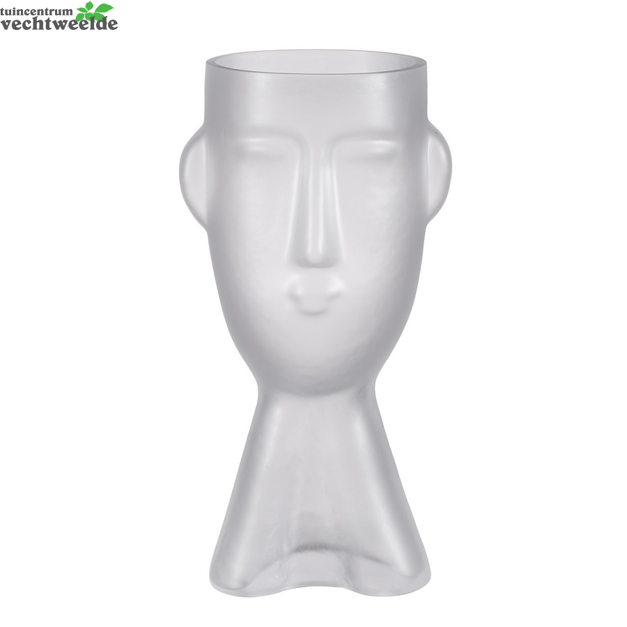  Vaas Gezicht D16h32cm Frosted