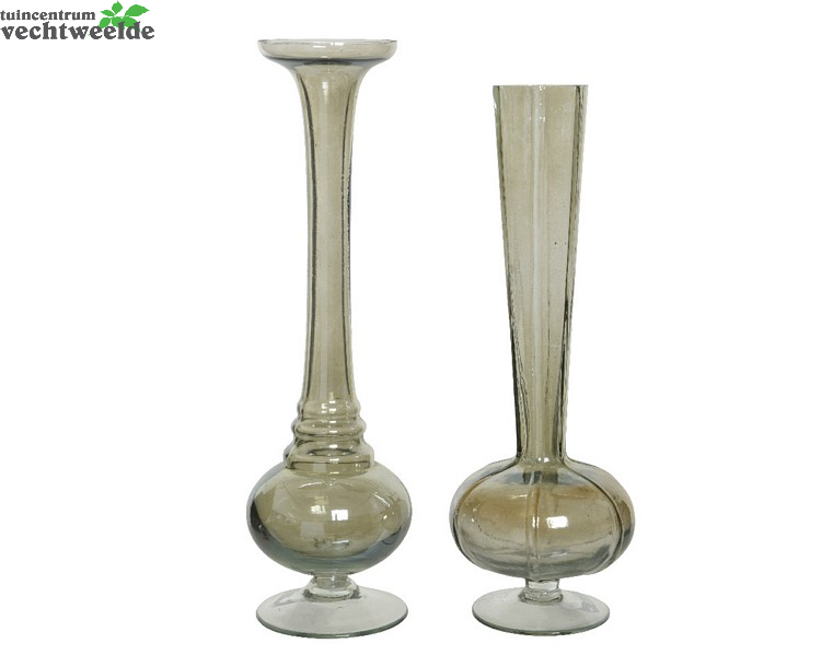 Decoris Vaas Glas D28b8h28cm Grn/trnspr A2