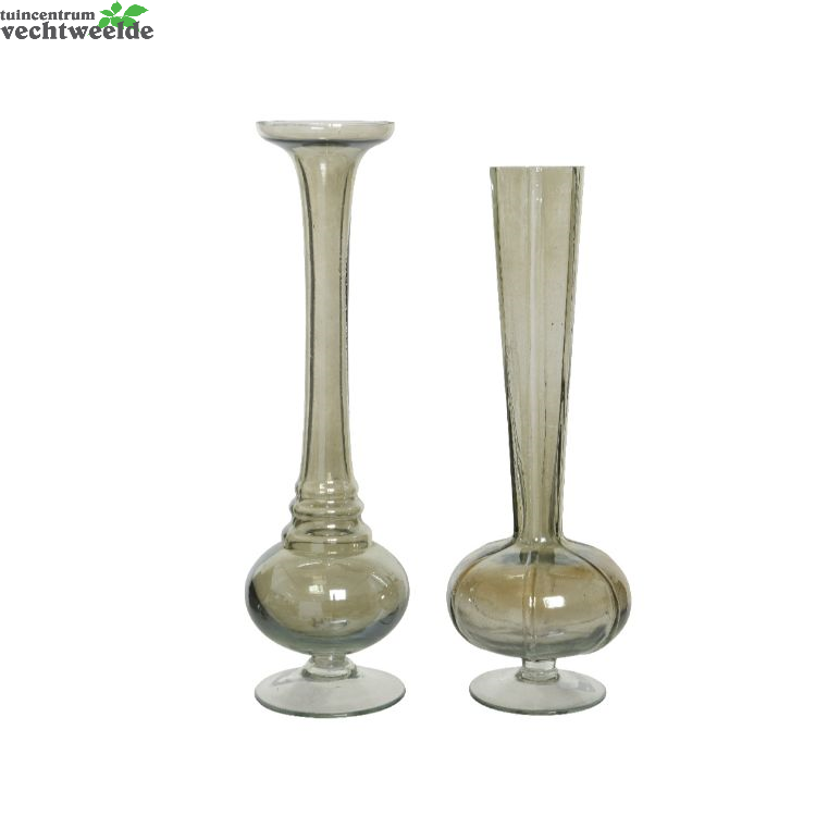 Decoris Vaas Glas D28b8h28cm Grn/trnspr A2