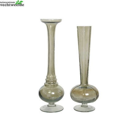 Decoris Vaas Glas D28b8h28cm Grn/trnspr A2