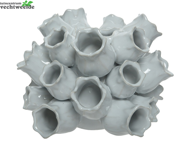 Decoris Vaas Keramiek L20b19.5h15.5cm Wit