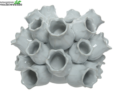 Decoris Vaas Keramiek L20b19.5h15.5cm Wit