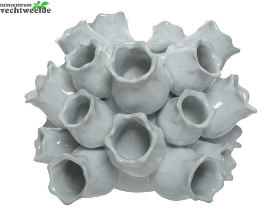 Decoris Vaas Keramiek L20b19.5h15.5cm Wit