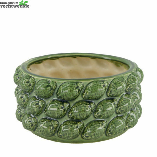  Vaas Keramiek L26b26h12.5cm Groen