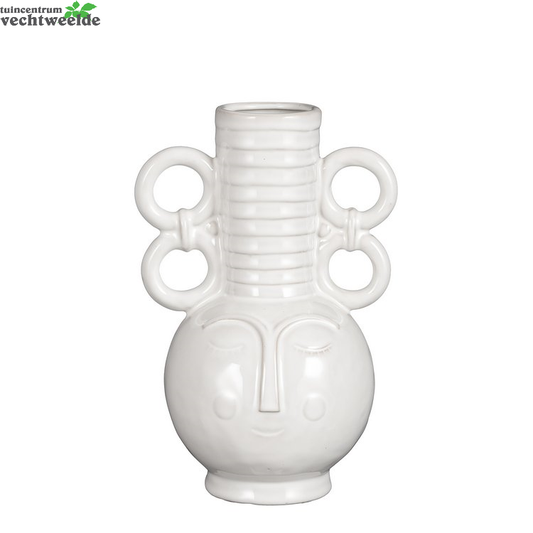  Vaas L16.5b13.5h25cm Wit