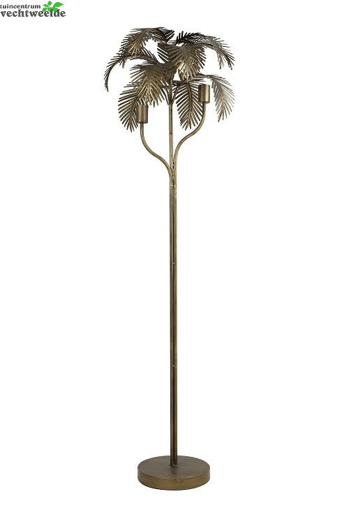  Vloerlamp Palm D47 H158cm Antiek Brons