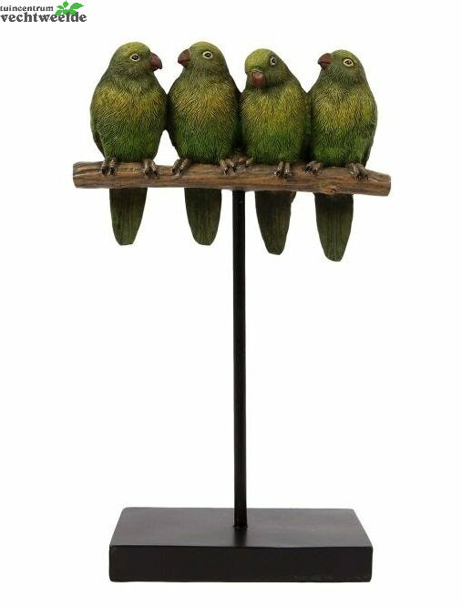  Vogels Op Stok A2 L15.5b7.2h25cm