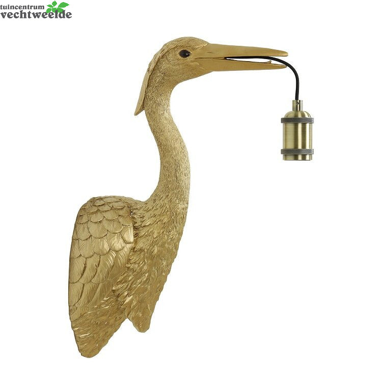  Wandlamp Crane L29.5b16h48cm Goud