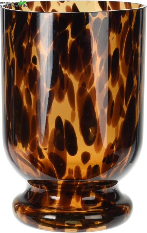  WINDLICHT GLAS 14X21CM BRUIN