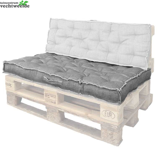 Unique Living Zitkussen Rib L80b120cm Donkergrijs